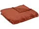 Atmosphera - Coperta di flanella zoa 150x125cm rosa terracotta créateur d'intérieur - Terr...