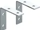 Coppia di staffe porta mensole - in acciaio, 104x104 mm, portata 100 kg a mensola