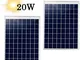  - Pannello Solare Fotovoltaico 20W coppia Monocristallino 18V Pinze a Coccodrillo