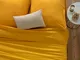 Copripiumino in cotone giallo senape 240x220cm Atmosphera créateur d'intérieur - Ocra gial...