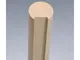 Onlywood - Corrimano vero legno tondo Ayous Grezzo Diametro 47 mm - Asta da 3 Metri