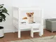 Vidaxl - Cuccia per Cani Bianco 55,5x53,5x60cm in Legno Massello di Pino