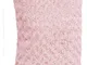 Atmosphera - Cuscino in pelliccia riccia rosa 45x45cm - cuscino quadrato, rivestimento in...