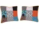 Cuscino patchwork sfoderabile 40x40 cm (Set di 2)