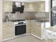 Hucoco - darcia Cucina angolare completa + Componibile l 300 cm 8pz Piano di lavoro inclus...
