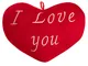  - Cuore Cuscino i Love You soffice morbido ricamato lettering cuore peluche cuscino peluc...