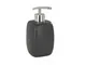 Dispenser per Sapone Liquido Faro, Capacità 410ml, Ceramica, 8x15,5x8 cm, nero - 