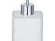 Dispenser per Sapone Liquido Hexa, Capacità 290 ml, in ceramica, 7,5x13x8,5 cm, bianco - 