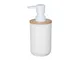 Distributore di Sapone Liquido Posa, Capacità 330 ml, Plastica - Bambù, 7x16,5x8 cm, bianc...