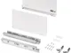 Cassetto esterno Vertex 60kg, altezza 242mm, profondità 450mm, Acciaio, Verniciato bianco...