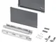 Emuca Cassetto esterno Vertex 60kg, altezza 242mm, profondità 450mm, Acciaio, Grigio Antra...