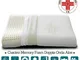 Evergreenweb - Coppia Cuscini 100% Memory Foam cervicale con Fodera Aloe Vera e Cotone Nat...