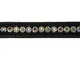 Frontalino Winner in cuoio 16 mm con strass fiore: Cob, Nero