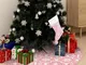 Gonna Albero Natale Raffinata con Calza Rosa Tessuto 122 cm