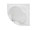 Guscio vasca Astor ad incasso su muratura 140x140 angolare bianco