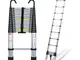 Scala Telescopica Con Gancio Scaletta Argento 4.4m - Hengda