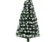 Homcom - Albero di Natale Pino Artificiale 120cm con Rami 130 Luci e Fibre Ottiche