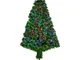 Homcom - Albero di Natale a Fibre Ottiche 90cm Luminoso con 12 led di 3 Colori