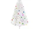 Homcom - Albero di Natale Bianco 180cm Albero di Natale Artificiale in pvc