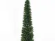 Homcom - Albero di Natale Artificiale Slim 180cm Piedini in Metallo 390 Rami Verde