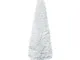 Homcom - Albero di Natale 180cm Bianco in pvc con 390 Rami e Base in Plastica