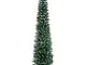  Albero di Natale Innevato in PVC Alto 190cm 570 Rami e Base Rimovibile