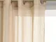 Atmosphera - Voile beige a righe 140x240cm - tenda a righe, lino, poliestere, dimensioni 1...