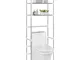 Scaffale per Bagno con 3 Ripiani Argento 53x28x169 cm VD21869 - Hommoo