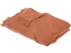 Copriletto inca in cotone trapuntato rosa terracotta 130x180cm Atmosphera créateur d'intér...