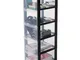 Iris Ohyama - Cassettiera in Plastica con ruote, 5 Cassetti Grandi, Nero, Maniglie facili...