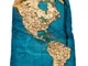  - Travel Laundry Bag Map Set Buste per Biancheria Sporca da Viaggio, pvc, Multicolore, 41...