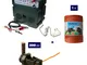 Kit completo per recinto elettrico con 1 x Elettrificatore B12 a doppia alimentazione 12 V...