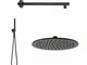 Set doccia tondo nero opaco Metaform