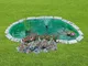 Ogomondo - Laghetto da giardino verde litri 270 dimensioni 185x115xh36 cm