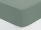 Lenzuolo a pieghe in cotone verde celadon 160x200cm - Atmosphera créateur d'intérieur - Ce...