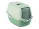 Lettiera toilette chiusa con filtro cm 56x40x39 h per gatti colore: verde