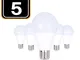 5 lampadine led E27 20W 4500K bianco neutro ad alta luminosità