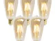 Set di 5 lampade led E27 dimmerabili ST64 goldline 5W 380 lm 2200K - Luedd