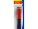  - duo giant blister da 3 matite giganti colorate rosso/blu