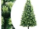 Furniture Limited - Albero di Natale Artificiale Incernierato con - Groen