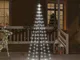 Maison du'Monde - Albero di Natale Pennone Bianco Freddo 108 led