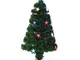 Albero stars con 16 led e fibre ottiche colorate 90 cm