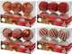 Maury's - box natale sfere luxury rosse colori assortiti