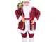 Pupazzo di babbo natale con vestito rosso da 100 cm - Maury's