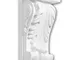Mensola 119010 Profhome elemento decorativo stile corinzio bianco - bianco