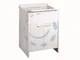 Mobile lavatoio in pvc bianco con sifone - CM.60X50X85H