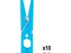 Mollette di plastica per vestiti X10 verde - 