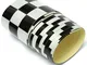 Stickerslab - Nastro adesivo con bandiera a scacchi bianco/nero per auto e moto Misura - 5...