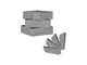 Springos - Organizzatore per cassetto intimo con divisori, set di 4 pezzi grigio scuro.
