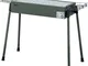 Bbq a Carbonella 2 Griglie e Cestini Laterali 77x30x70cm Verde Scuro - 